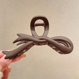 F4 Jepit Rambut Doff JUMBO 12cm Model Pita Elegant Cute Large Simple Ribbon Matte Hair Claw HMJ009