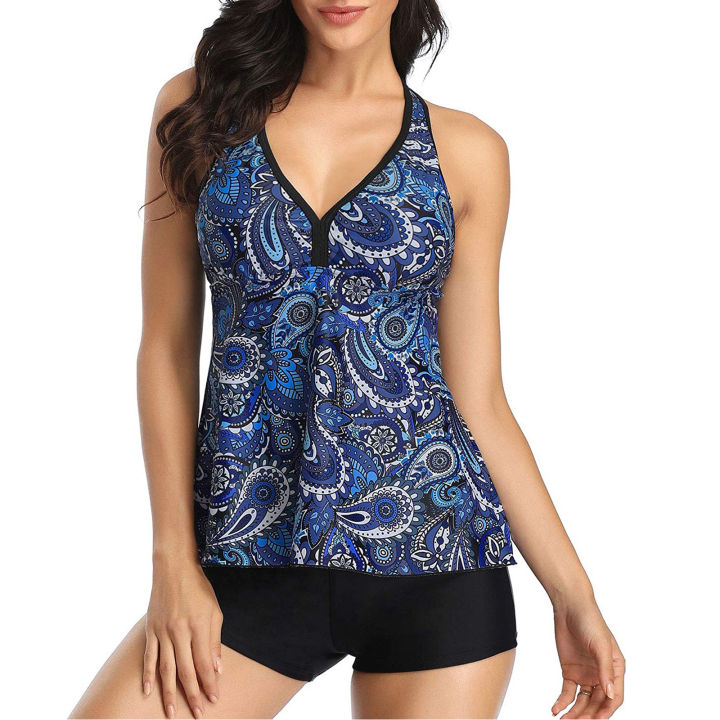jxSiyao%20Women%20Tankini%20Swimsuit%20Tummy%20Control%20Top%20with%20Shorts%20Two%20Piece%20Bathing%20Suit3/8%20-%20Image%204