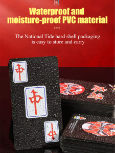 Portable Plastic Mini Wide Paper Cards Poker Tiles Mahjong Tiles Waterproof