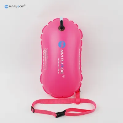 Inflatable Swim Buoy Float – Safety Companion for Open Water High Visibility Tow Float with Adjustable Waist Belt