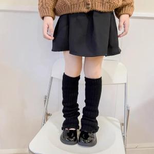 NEW Children Lolita Style Fashion Gaiters Boot Cuffs Girl Leg Warmers Knitted Knee Socks Black Socks for Women Christmas Gifts