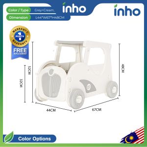 INHO L44cm Multifunctional Baby Car Walker Push Trainer With Storage Children Shopping Cart