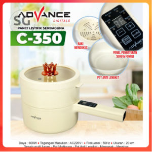 Advance C350/C-350 Panci Listrik Alat Serbaguna Pan Electric Cooker Serbaguna