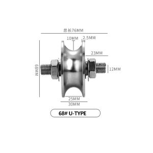 Pulley Wheel Heavy Duty Single Wheel Swivel Pulley Block Duplex Bearing 304/201/Nylon Stainless Steel Smooth for Material Handling and Moving Lifting