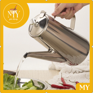 Ấm inox dung tích 2 lít dáng cao - cao cấp - đựng trà - cà phê - nước lọc nhà hàng