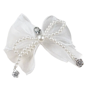 Thanh Lịch Ngọc Trai Bowknot Giày Quyến Rũ Đính Cườm Chuỗi Giày Cho Sneakers Clip Trên Giày trang trí quyến rũ Cho Giày thể thao nữ Giày