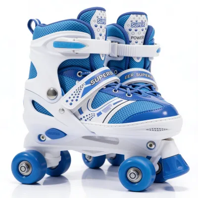 Kids Roller Skates Size Adjustable Double Row Skates Two Line PU Roller Skate Shoes Child Teenagers 4 Wheels Patines Shoes