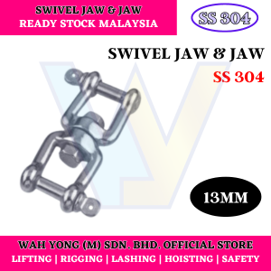 STAINLESS STEEL 304 SWIVEL JAW & JAW (13MM)