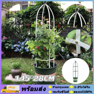ส่งจากรุงเทพ24ชั่วโมง🔥145cmX28cm ซุ้มกุหลาบเลื้อย ซุ้มไม้เลื้อย ซุ้มเหล็กโค้ง ของแต่งสวน ซุ้มงานแต่ง ชั้นวางดอกไม้ โครงซุ้มแต่งงาน อุปกรณ์ตกแต่งสวน เหล็กแข็งแรง PE กันสนิม กระถางต้นไม