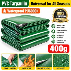 German silicone tarp lona tolda tarpaulin trapal waterproof makapal original roll up for tricycle Double-sided waterproof Outdoor Plastic sheet balcony Car Truck hicken Tear-resistant Rainproof Cloth