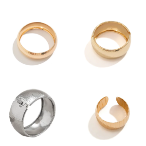 Fashion Metal Unique Open Bangle Metal Wide Bangles Hand Suitable for Women Vintage Punk Arm Bracelet