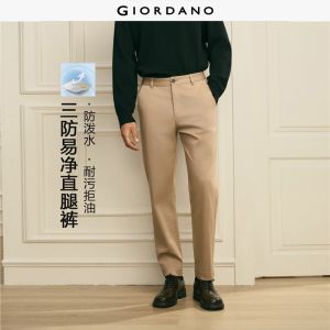 Giordano Men Triple-protection G+ embroidery mid rise pants Free Shipping 01116095