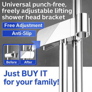 [Drill Free And Easy To Install] Drill Free Adjustable Shower Bracket With Strong Load bearing Rod And Adaptable To Multiple Shower Sliders