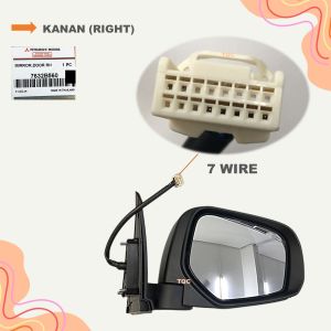 ORI MITSUBISHI TRITON L200 KA4T/KB4T AUTOFLIP SIDE MIRROR DOOR RIGHT LEFT CERMIN SISI PINTU KIRI KANAN CHROME (7 WIRE)