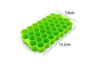 37 Grids Silicone Ice Cube Molder Tray Fruit Popsicle Maker with Square Shape Lid DIY Ice Jelly Mold