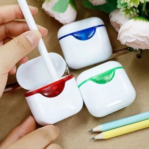 TEWUB Bluetooth Earphone Design Double Hole Pencil Sharpener Student Supplies Portable Sharpener for Kids Eyebrow Pencil Sharpener Funny Manual Pencil Sharpener School Supplies