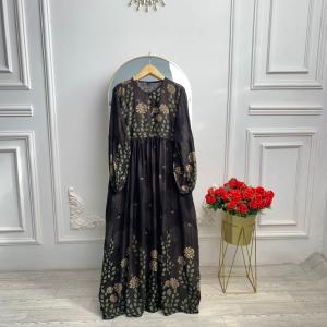 Heidy Dress Bahan Rayon LD 120 Panjang Baju 140