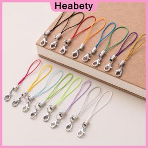 Heabety  50Pcs Polyester Cord Lobster Clasp Cell Phone Lanyard Cords For Keychain Crafts Handmade Phone Rope Toys DIY Jewelry Making