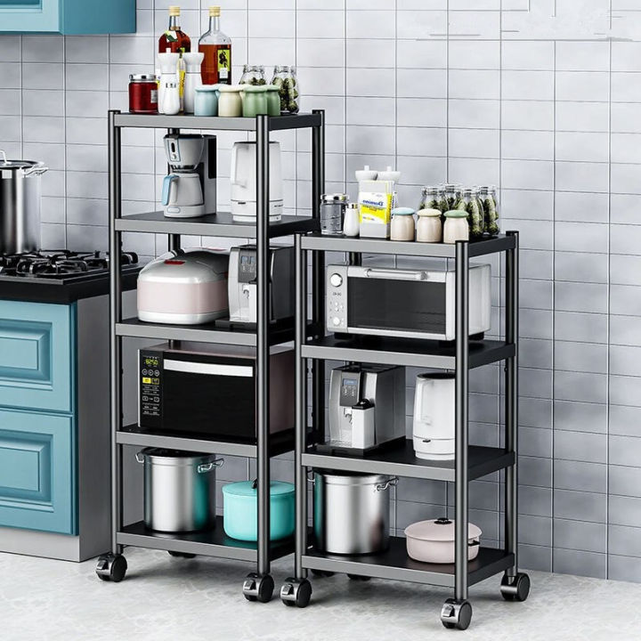 Shiok Living 🚀 3/4/5 Tier Kitchen Organizer Roller Rack Matte Surface ...