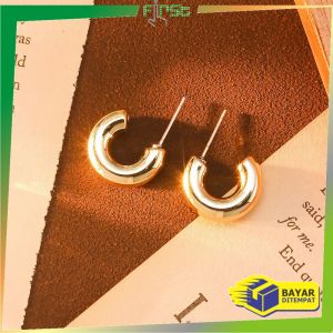 FH-K193 Anting Hijab Setengah Bulat Aksesoris Perhiasan Wanita Korean Style / Anting Korea Wanita