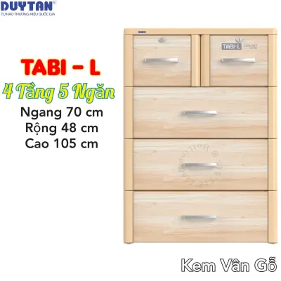 Tủ Nhựa Duy Tân TABI-L 4 Tầng- 5 Ngăn ( NGANG 70*RỘNG 48 *CAO 105cm) FREESHIP Trong Nội Thành Sài Gòn