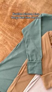 HELENA Kaos Rib Polos Premium Lengan Panjang Kaos Polos Lengan Panjang Wanita Terbaru Kaos Rib Basic Longsleeve Wanita termurah terlaris ala korea kekinian bisa bayar ditempat