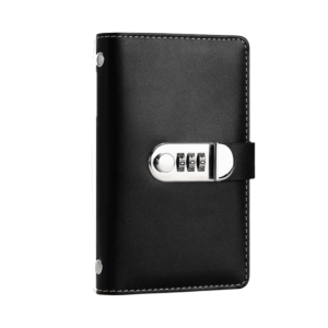 LANCE PU Leather Saving Money Binder Portable 50Sheets Account Book Budget Planner Savings Handbook Budget Binder with Lock New Years Gift
