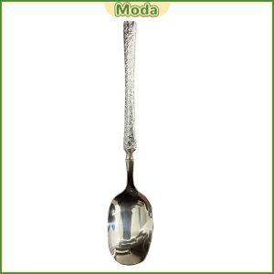 MO. 1Pc Stainless Steel Spoon Silver Creativity Long Handle Tablespoon Good Look Soup Scoop Tableware