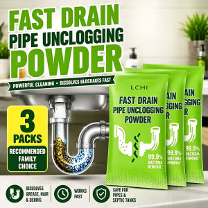Drain Cleaner Powder 80g Drain Cleaner Powder Deodorize Sink Remover Dredging Hair & Food Clogs Prevents Clogging Fast Results