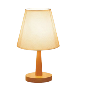 Taii LED Nordic simple creative linen fabric solid wood bedroom bedside table lamp LED北欧简约创意亚麻布艺实木卧室床头台灯