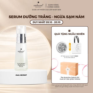 [Date: 08.2027] Serum dưỡng da trắng sáng ngăn ngừa sạm nám Sakura Concentrated Brightening Serum 30ml