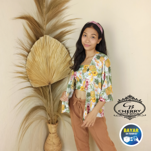 CHERRY - Cardigan Wanita Motif Nanas / Bolero Wanita / Outer Wanta / Atasan Wanita Rayon