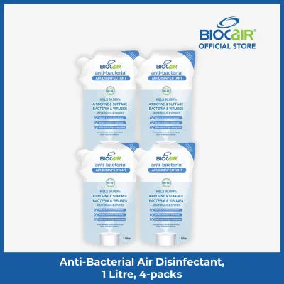 BioCair Anti-Bacterial Disinfectant Air Purifying Solution 1 Litre 4-Pack