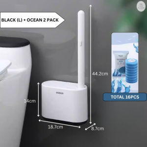 Ready Stock 360° Hands Free Cleaning Disposable Toilet Bowl Cleaner Brush With Holder Set Berus Tandas Pakai Buang Pembersih Auto Open Lid Refillable Kepala Boleh Ganti Sikat Built-In Wall Mounted Deep Clean Stick Hygienic Bersih Tanpa Sentuh Kotor