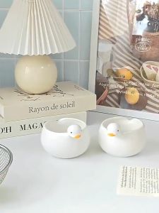Egg Beater Bowl Shaped Like A Duck in Ceramic for Kitchen Utensil for Stirring and Runny Egg Collection