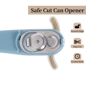 Safe Cut Can Opener with Smooth Edge Easy Cut Durable Blade Easy Cut Can Openner Can Crusher