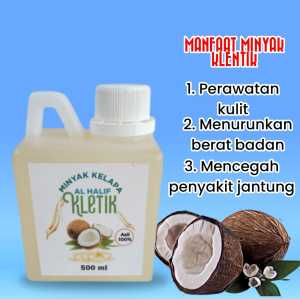 Minyak kletik murni 500ml minyak kelapa asli 100%