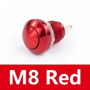 CHUAN 1Pc  loại Công tắc nút nhấn Chống thấm nước 8mm Công tắc tự động thiết lập lại Không có đèn LED Tự Đặt Lại Công tắc điểm vòm Xe Ô Tô Xe Máy Xe Cân Bằng Sửa Đổi Khởi Động Động Cơ