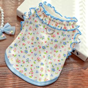 CRUSHES Cute Puppy Floral Vest Soft Breathable Pet Princess Dress  Thin Design Cat Cake Skirt For Dogs and Cats