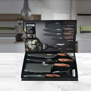[SG Stock]Kitchen Knife Set Gift Cooking Knife Set German Stainless Steel Knife 6-piece Set