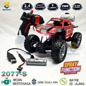 8T Rc 2077-S Mobil Remote Spray Truck Rc Asap Rc Off-Road Mainan Mobil Remote Control 2WD Strong Speed 1:18 Mainan Anak Rc