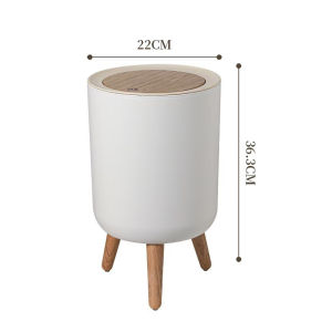 Nordic trash bedroom Wooden trash can Trash Bin living room bedroom High garbage bin Minimalist Large Capacity Wooden Trash Can