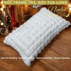 ⛪️GỐI DECOR⛪️ Gối Trang Trí Lông Cừu Nhập Khẩu Gối Tựa Lưng Sofa Gồm Ruột+Vỏ Gối _ Nemtot Bedding