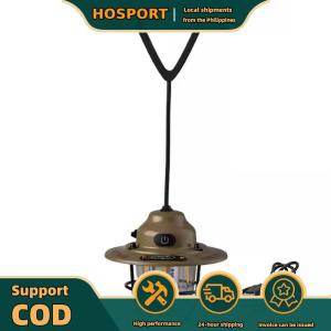 【HOSPORT】 LED Retro Small Droplight USB Charging Tent Atmosphere Lamp 1200mAh Portable Camping Lantern for Camping Hiking Fishing