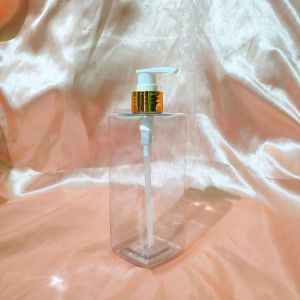 Clear Pump Container/Dispenser with Label 500 ml Capacity | Classy Gold and Minimalist Elegant Looking Waterproof Pumps | Actual Photos of Products Posted | We accept customized labels