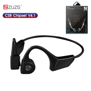 ZUZG Bone Conduction Headphones Bluetooth CSR Chipset V5.0 - Sports Open Ear Wireless Headset Sweatproof w/Mic - for Cycling Running Driving Gym