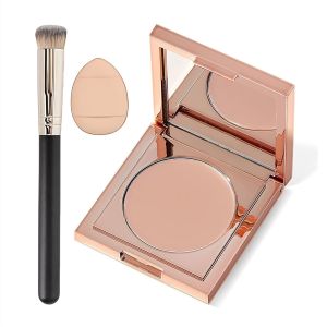 คอนซีลเลอร์ใต้ตา CC ดินสีพร้อมแปรง - คอนซีลเลอร์สีสำหรับรอยคล้ำใต้ตา คอนซีลเลอร์ใต้ตาที่ให้ความชุ่มชื้นเพื่อทำให้สว่างและปกปิดสำหรับผู้หญิงและผู้ชาย # 01 สีพีชอ่อน-กลาง)