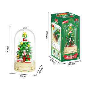 Hadiah Natal Balok / Block Building Mainan Music Box Gift Natal / Bricks Susun Christmas Kotak Musik