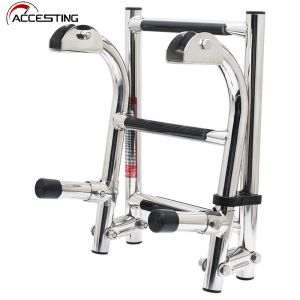 Thang Gấp Hạng Nặng 3 Bậc-Thang Nối Bằng Thép Không Gỉ Có Thể Gập Lại Thang Tàu