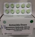 Antasida Doen Tablet - Obat Maag / Asam Lambung / Perut Kembung / Nyeri Ulu Hati / Mual Muntah / Nyeri Lambung Yang Disebabkan Oleh Kelebihan Asam Lambung (Box 100 Tablet). 